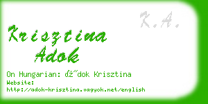 krisztina adok business card